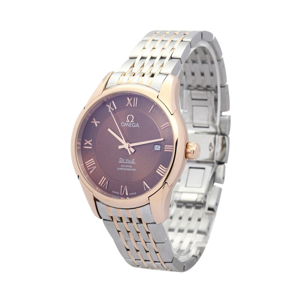 UK Rose Gold Steel Omega Replica De Ville Hour Vision-41 MM